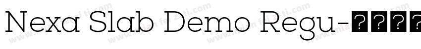 Nexa Slab Demo Regu字体转换